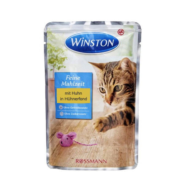 پوچ گربه با طعم مرغ در عصاره وینستون – Winston