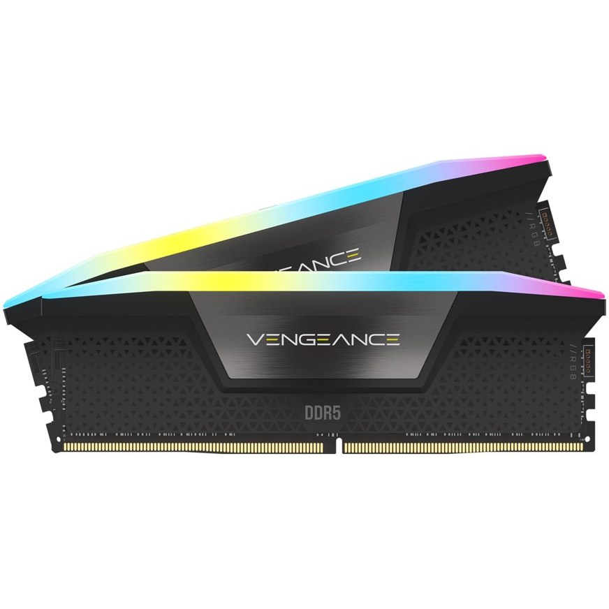 رم کامپیوتر کورسیر دو کاناله مدل Vengeance RGB فرکانس 5200 مگاهرتز DDR5 تایمینگ CL40 حافظه 64 گیگابایت — تصویر ۲