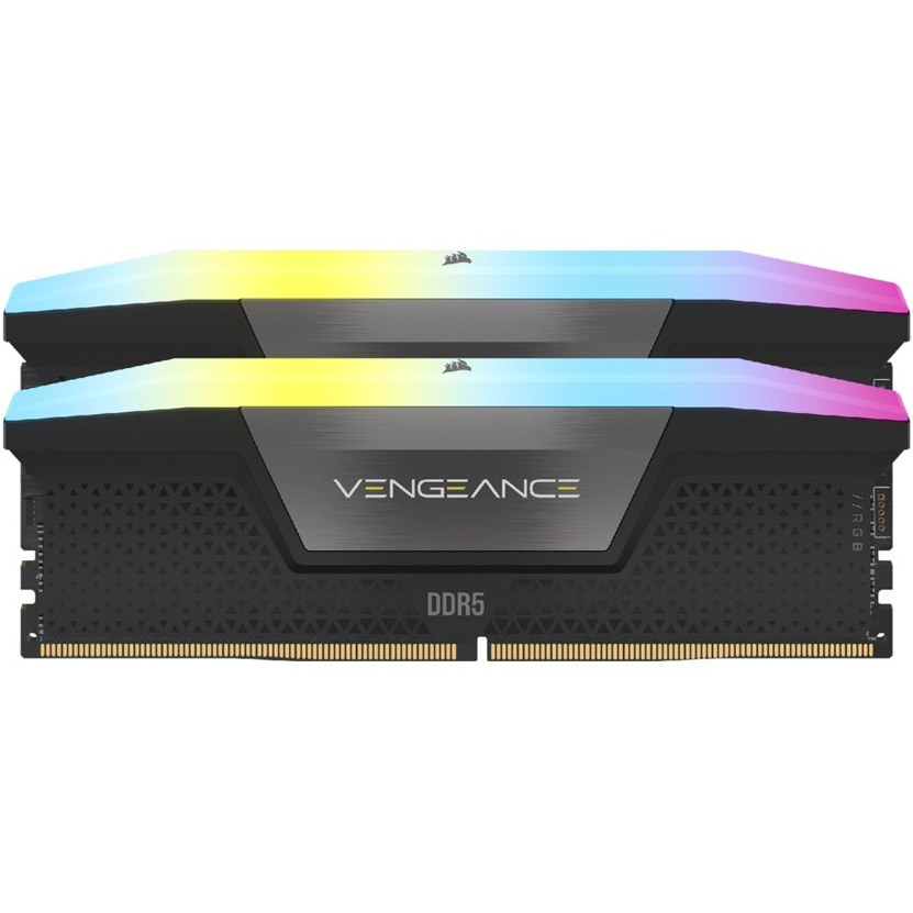رم کامپیوتر کورسیر دو کاناله مدل Vengeance RGB فرکانس 5200 مگاهرتز DDR5 تایمینگ CL40 حافظه 64 گیگابایت — تصویر ۳