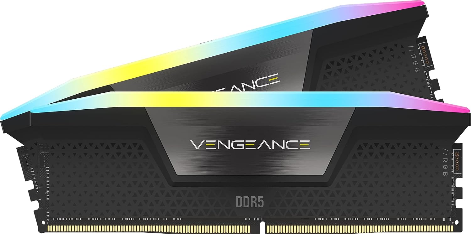 رم کامپیوتر کورسیر دو کاناله مدل Vengeance RGB فرکانس 5200 مگاهرتز DDR5 تایمینگ CL40 حافظه 64 گیگابایت — تصویر ۶