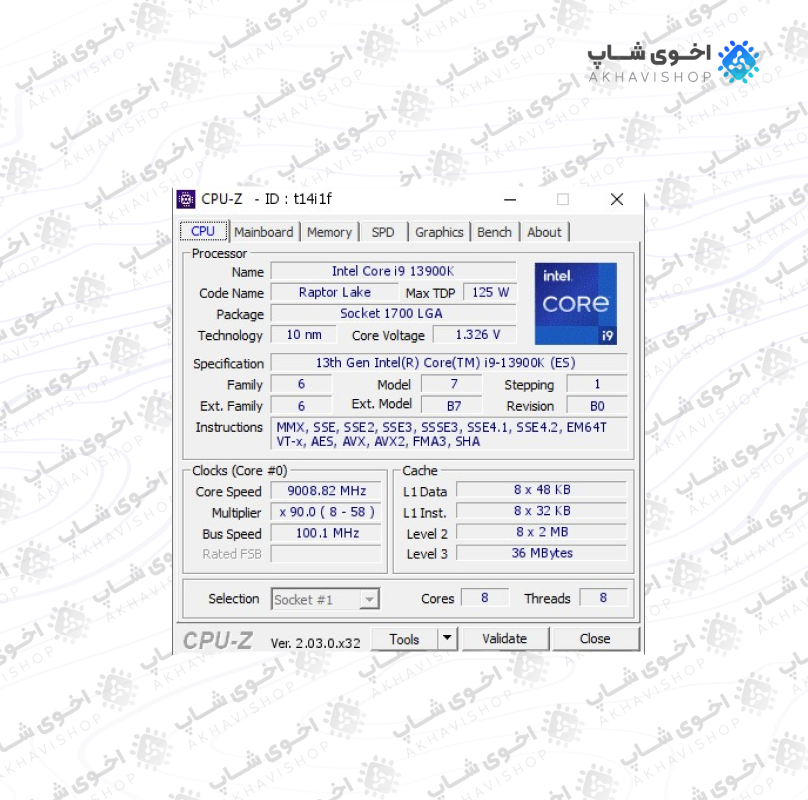 پردازنده کامپیوتر اینتل مدل Core i9-13900K Raptor Lake Tray — تصویر ۴