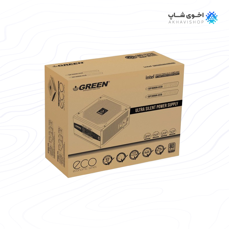 منبع تغذیه کامپیوتر گرین GP300A-ECO 80 Plus White توان 300 وات — تصویر ۳