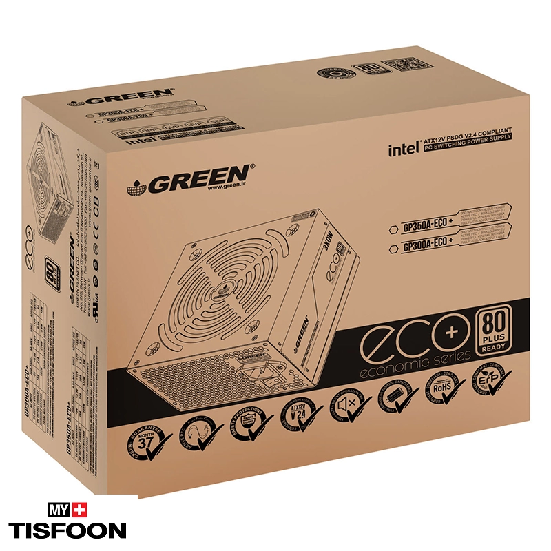 منبع تغذیه کامپیوتر گرین GP300A-ECO 80 Plus White توان 300 وات — تصویر ۷
