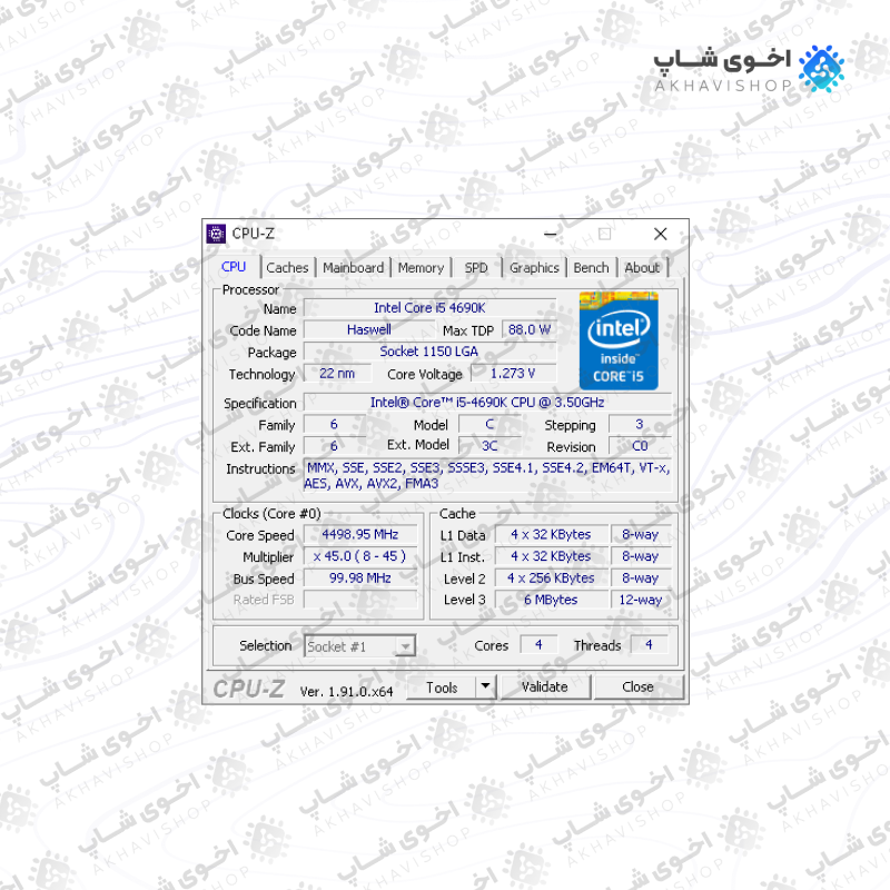 پردازنده مرکزی اینتل سری Haswell مدل Core i5-4690K استوک — تصویر ۷