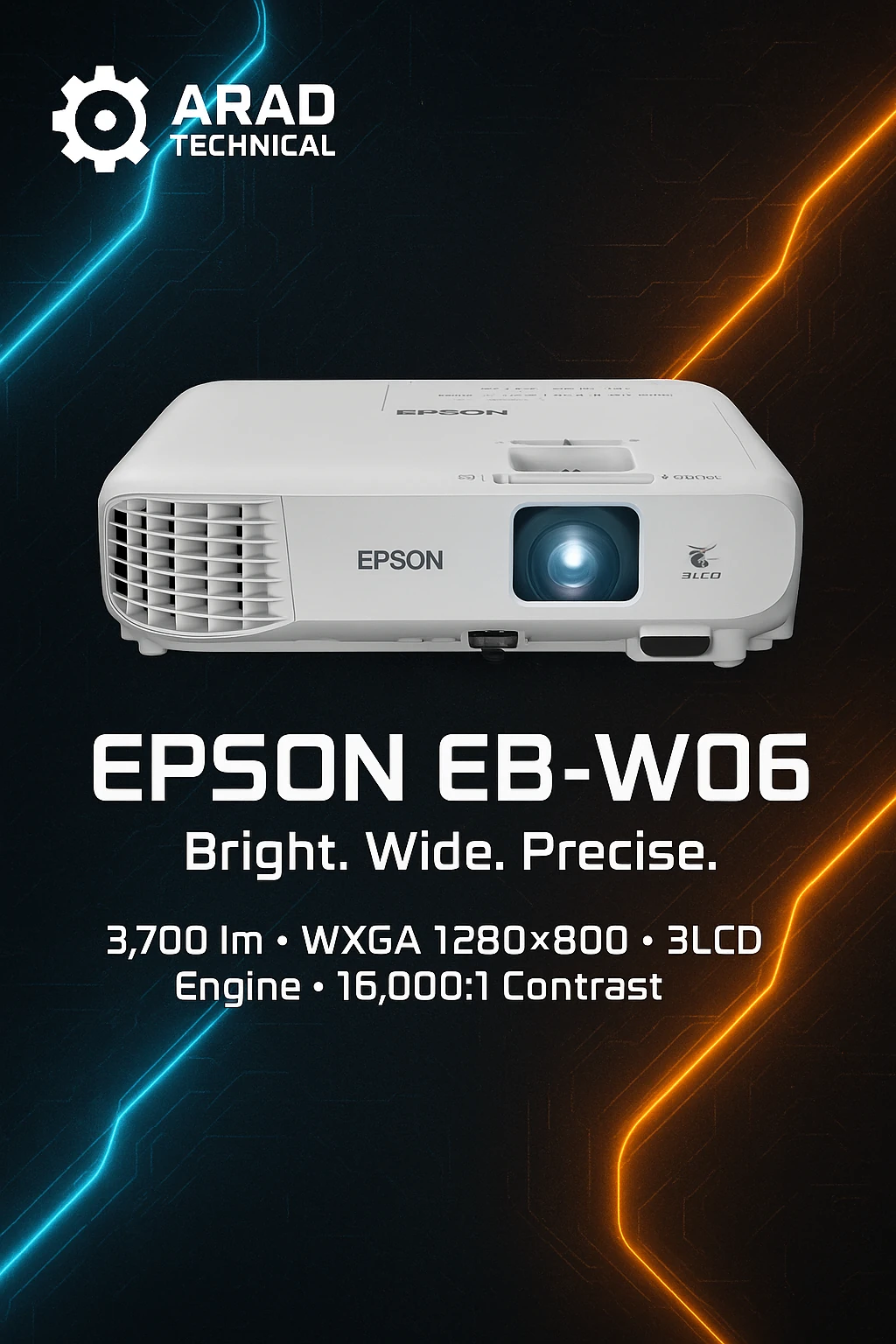ویدئو پروژکتور اپسون EPSON EB-W06 — تصویر ۴