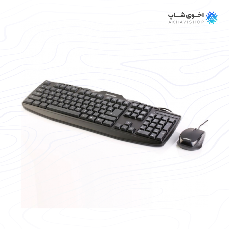 ست کیبورد و ماوس گرین مدل GKM-305 با طراحی ارگونومیک مناسب کاربری اداری — تصویر ۵