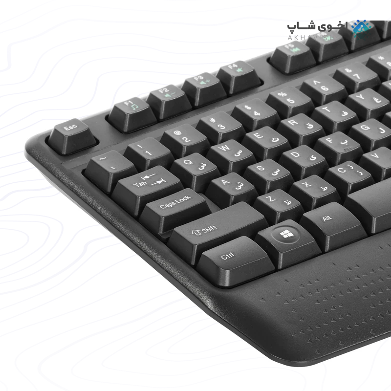 کیبورد گیمینگ گرین مدل GK-306 با طراحی مقاوم و نور پس‌زمینه رنگی — تصویر ۳