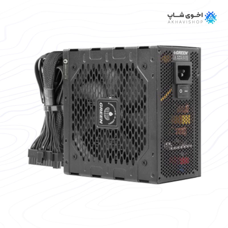 منبع تغذیه کامپیوتر گرین مدل GP600A-GED با استاندارد 80Plus Gold و توان 600 وات