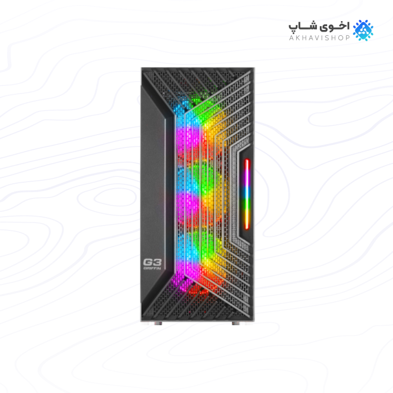 کیس گیمینگ گرین مدل G3 Griffin+ با پنل شفاف و پشتیبانی از خنک‌کننده آبی — تصویر ۳
