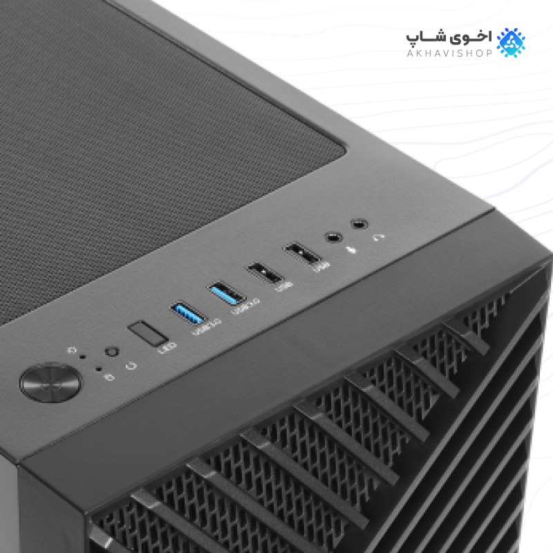 کیس گیمینگ گرین مدل G3 Griffin+ با پنل شفاف و پشتیبانی از خنک‌کننده آبی — تصویر ۶