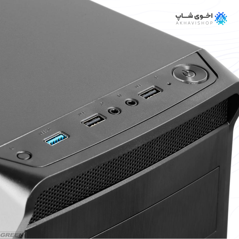 کیس کامپیوتر گرین مدل Oraman Plus با طراحی حرفه‌ای برای سیستم‌های گیمینگ — تصویر ۳