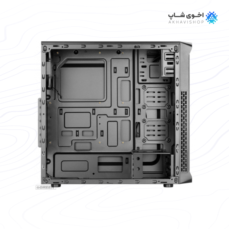 کیس کامپیوتر گرین مدل Oraman Plus با طراحی حرفه‌ای برای سیستم‌های گیمینگ — تصویر ۴