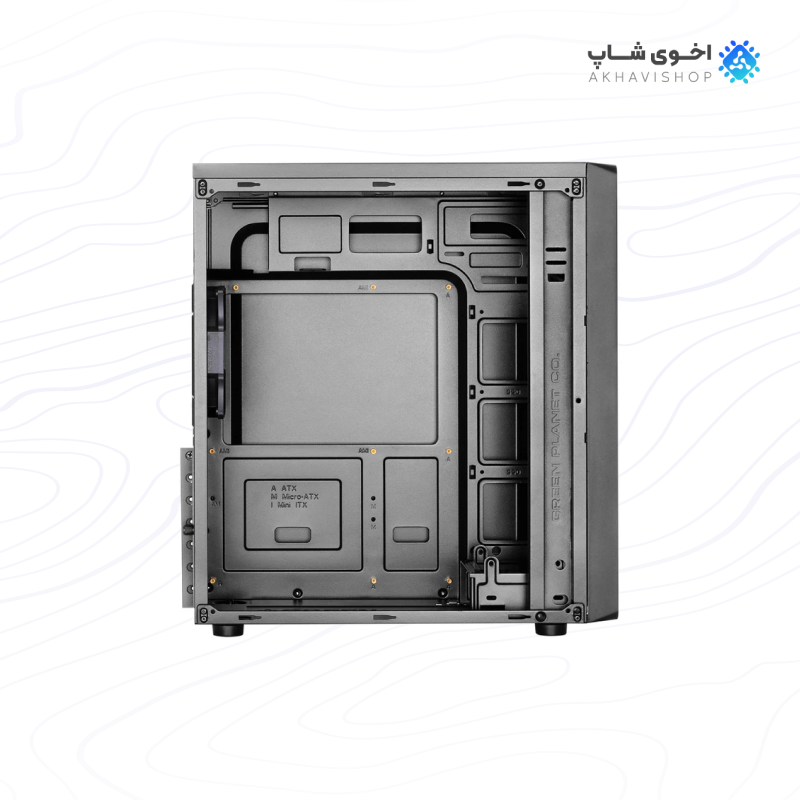 کیس کامپیوتر گرین مدل Ava Plus با نورپردازی RGB و فضای داخلی گسترده — تصویر ۶