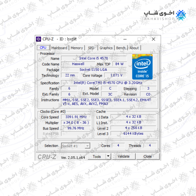 پردازنده مرکزی سری haswell مدل core i5_4570 استوک — تصویر ۳