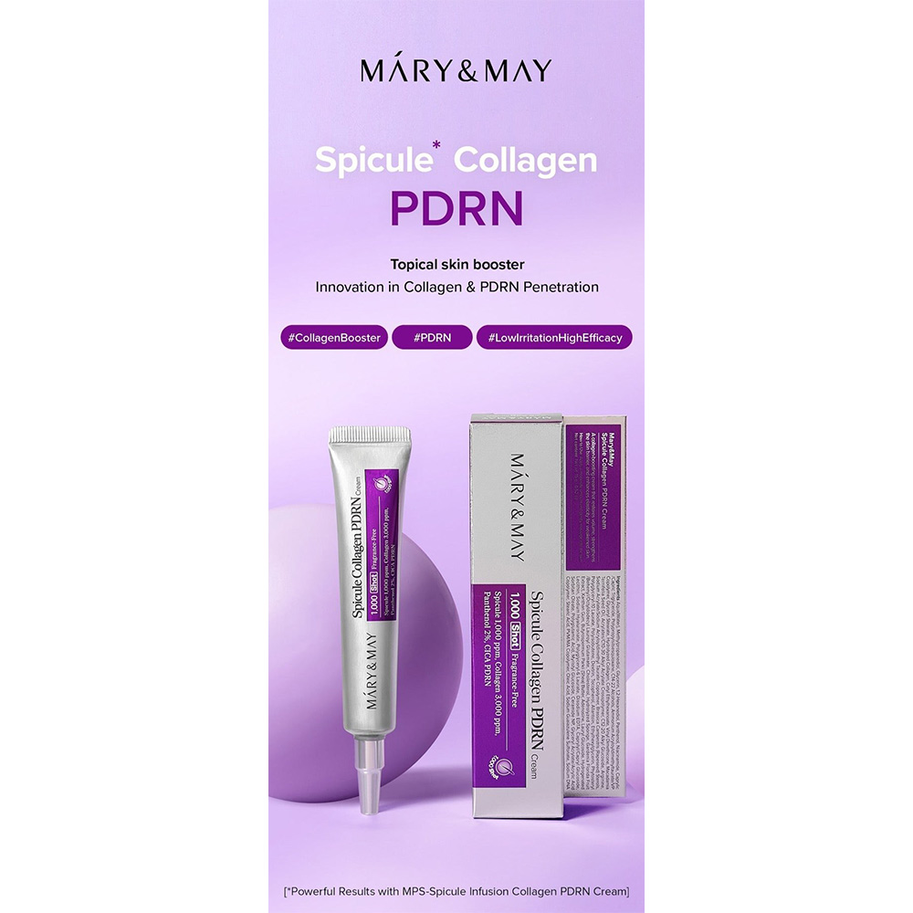 کرم اسپیکول کلاژن و PDRN مری اند می ضد چروک و ترمیم کننده پوست Mary & May Spicule Collagen PDRN Cream — تصویر ۳