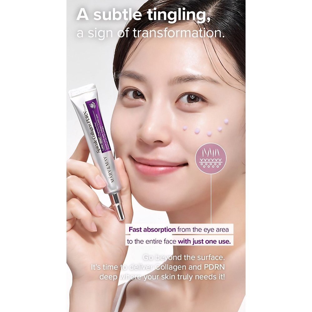 کرم اسپیکول کلاژن و PDRN مری اند می ضد چروک و ترمیم کننده پوست Mary & May Spicule Collagen PDRN Cream — تصویر ۵