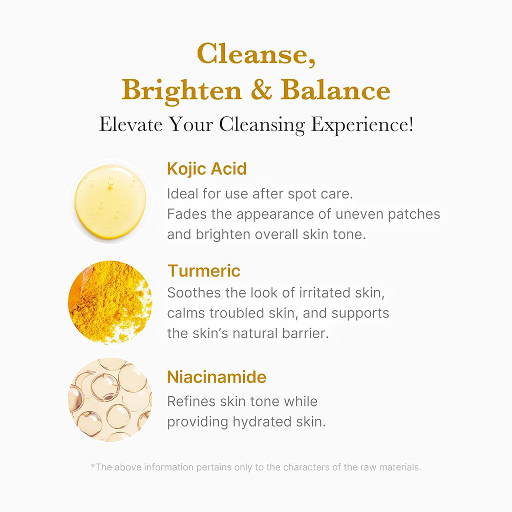 فوم شوینده کپسولی کوجیک اسید و زردچوبه مدی کیوب روشن کننده و تسکین دهنده پوست Medicube Kojic Acid Turmeric Toning Cleanser — تصویر ۷