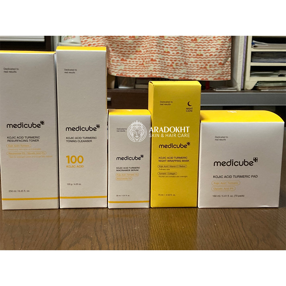 سرم ضد لک و روشن کننده کوجیک اسید و نیاسینامید مدی کیوب Medicube Kojic Acid Turmeric Niacinamide Serum — تصویر ۵