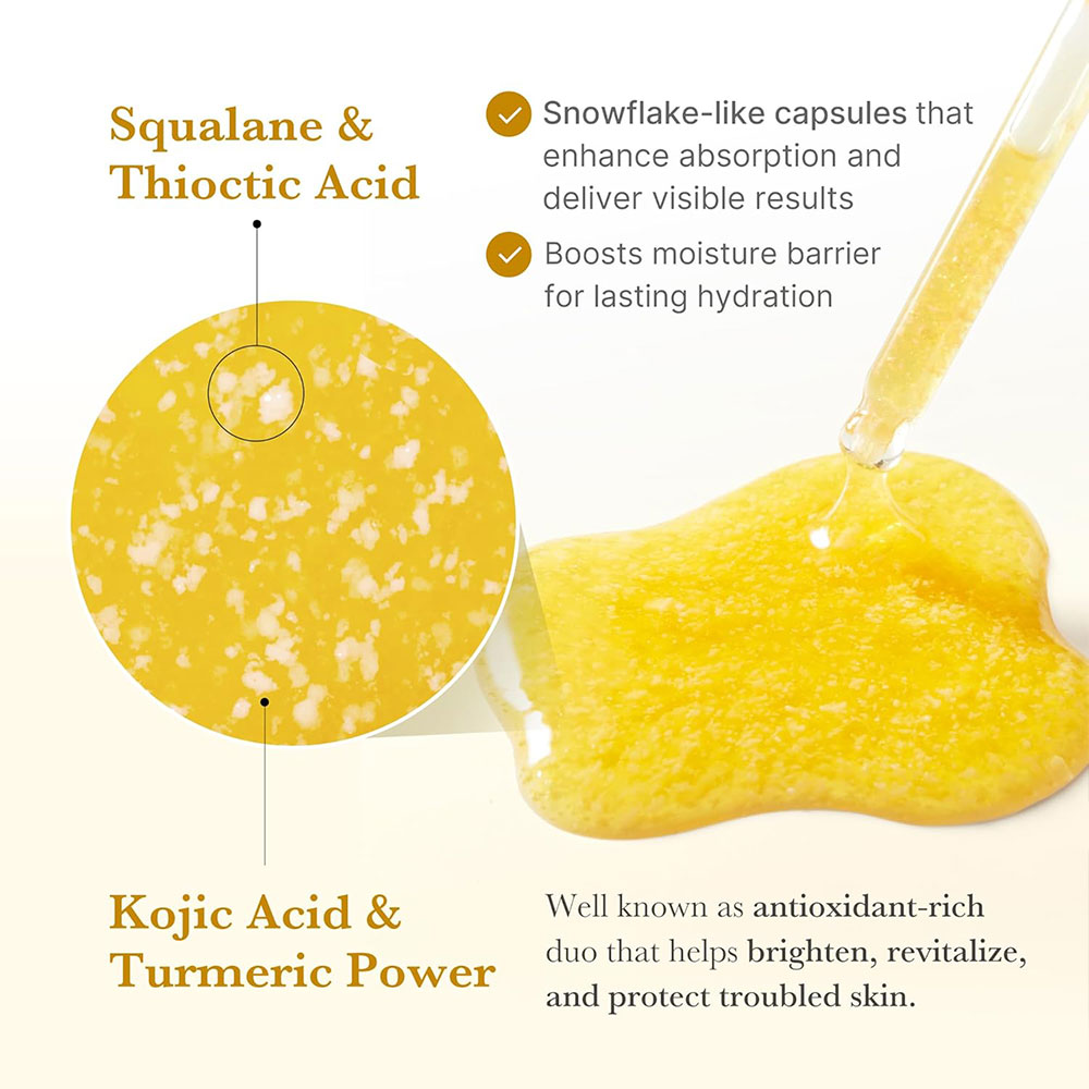 سرم ضد لک و روشن کننده کوجیک اسید و نیاسینامید مدی کیوب Medicube Kojic Acid Turmeric Niacinamide Serum — تصویر ۸