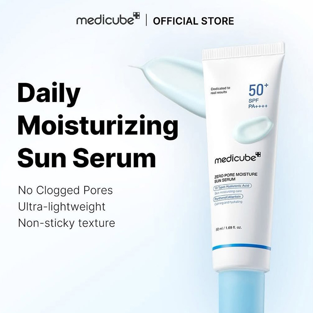 سرم ضد آفتاب کنترل منافذ مدی کیوب Medicube Zero Pore Moisture Sun Serum — تصویر ۴