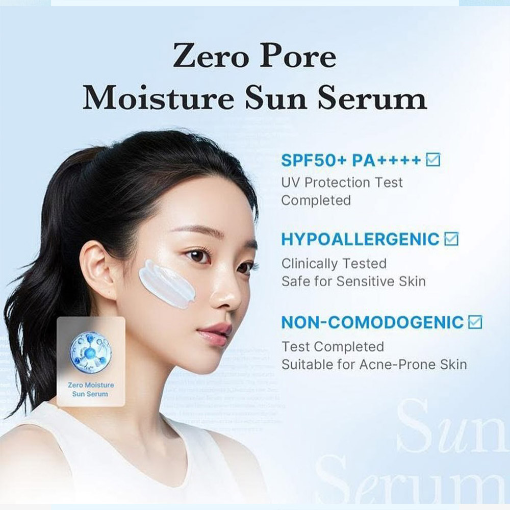 سرم ضد آفتاب کنترل منافذ مدی کیوب Medicube Zero Pore Moisture Sun Serum — تصویر ۵