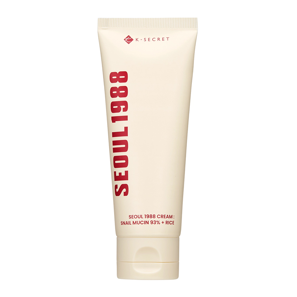 کرم موسین حلزون 93% و برنج کی سکرت تسکین دهنده و مرطوب کننده قوی پوست K-SECRET SEOUL 1988 Cream Snail Mucin 93% + Rice