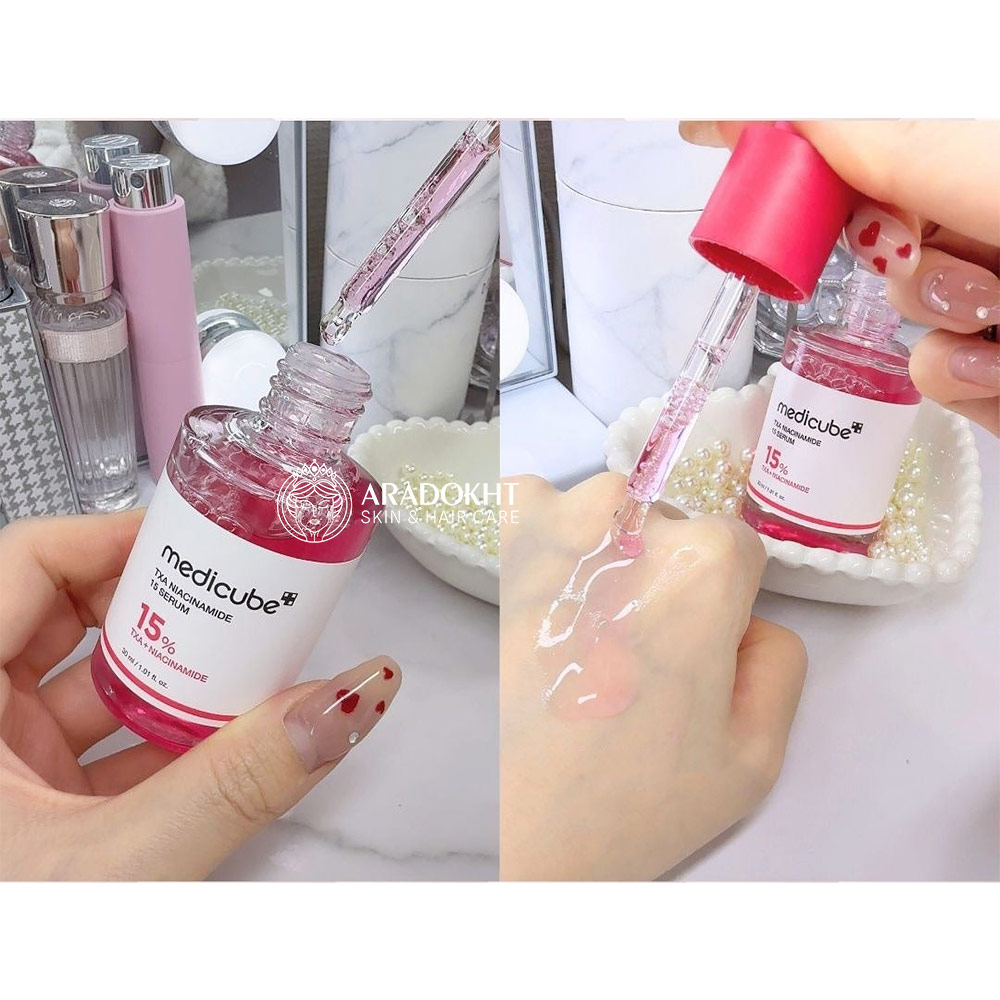 سرم ضد لک و روشن کننده ترانگزامیک اسید و نیاسینامید مدی کیوب MEDICUBE TXA Niacinamide 15% Serum — تصویر ۳