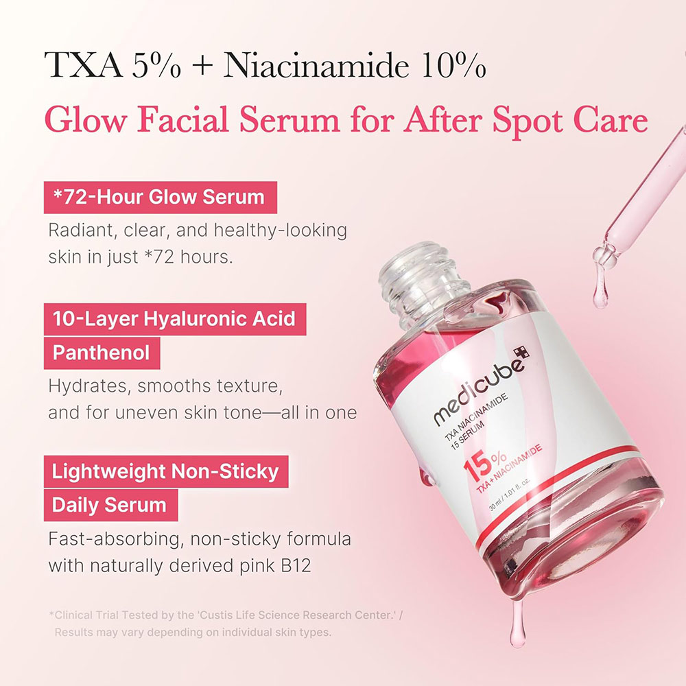 سرم ضد لک و روشن کننده ترانگزامیک اسید و نیاسینامید مدی کیوب MEDICUBE TXA Niacinamide 15% Serum — تصویر ۶