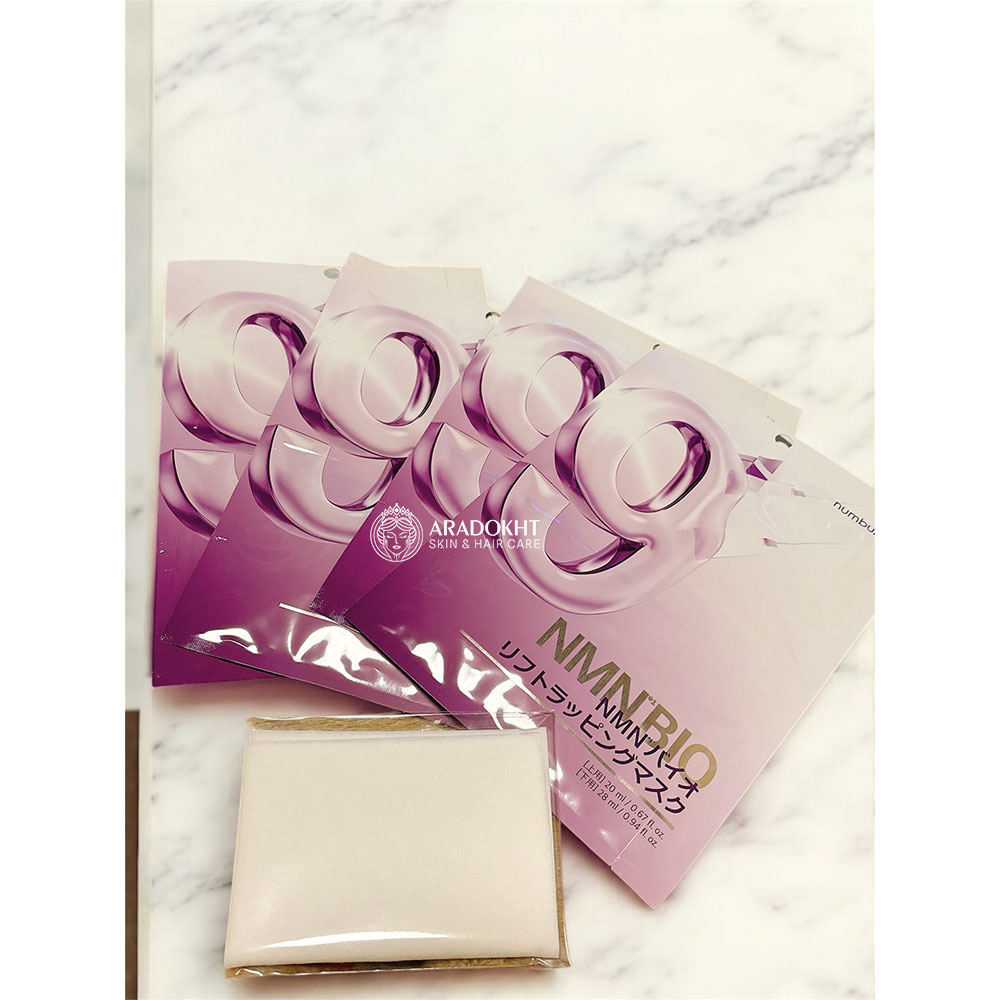 ماسک ضد چروک بایو لیفتینگ شماره 9 نامبوزین Numbuzin No.9 Sheet Mask NAD+ BIO Lifting-sil Full Face Mask — تصویر ۴