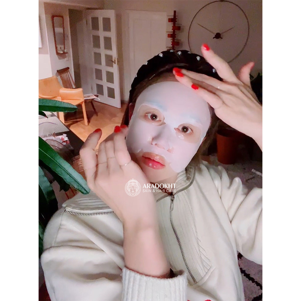 ماسک ضد چروک بایو لیفتینگ شماره 9 نامبوزین Numbuzin No.9 Sheet Mask NAD+ BIO Lifting-sil Full Face Mask — تصویر ۵