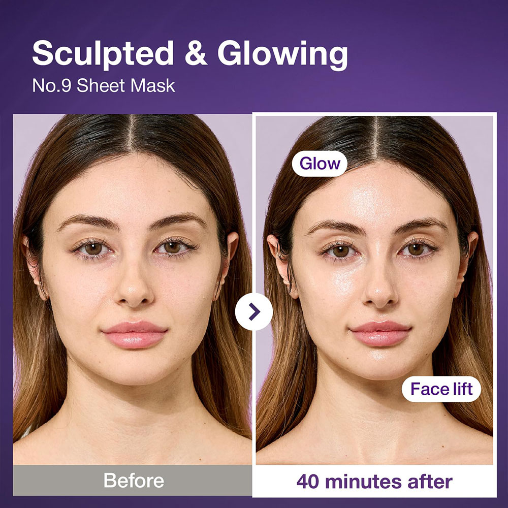 ماسک ضد چروک بایو لیفتینگ شماره 9 نامبوزین Numbuzin No.9 Sheet Mask NAD+ BIO Lifting-sil Full Face Mask — تصویر ۷