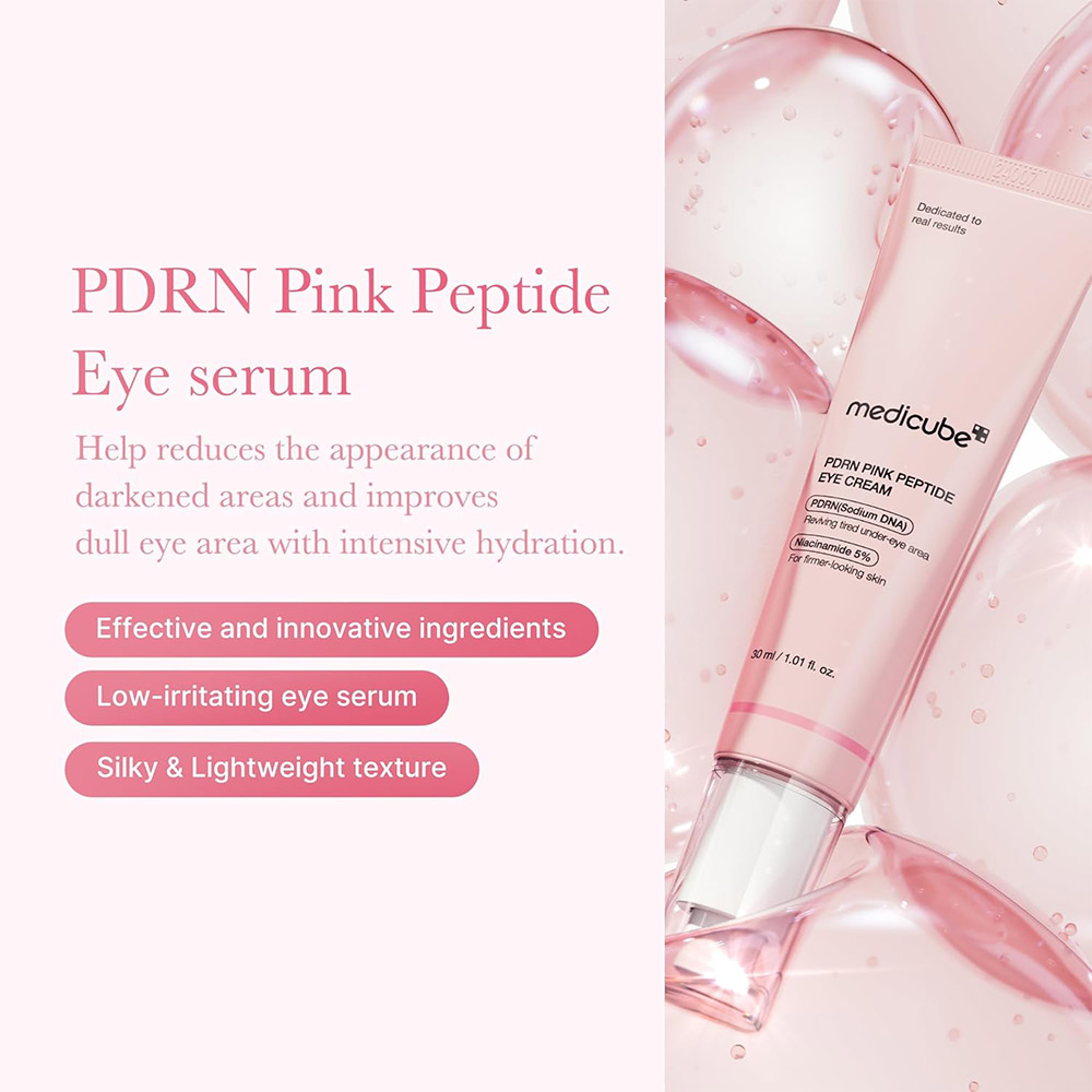 کرم دور چشم pdrn و پپتاید مدی کیوب ضد چروک و روشن کننده PDRN Pink Peptide Eye Cream — تصویر ۳