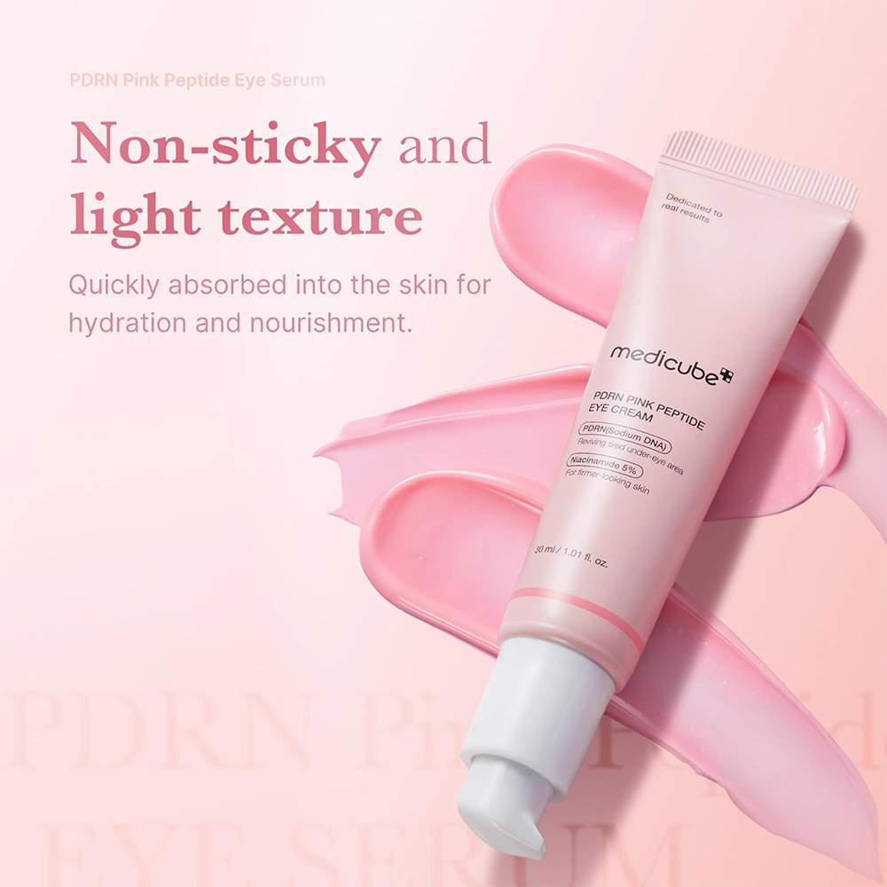 کرم دور چشم pdrn و پپتاید مدی کیوب ضد چروک و روشن کننده PDRN Pink Peptide Eye Cream — تصویر ۶