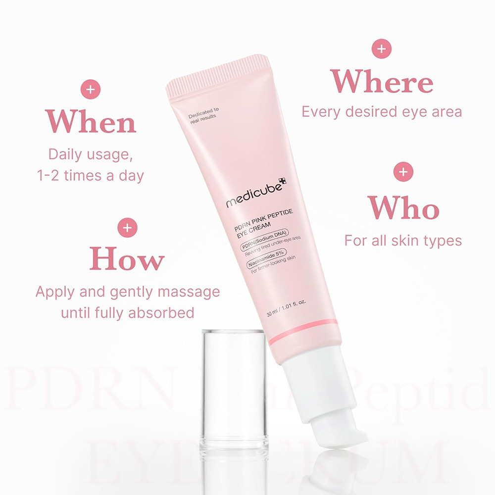 کرم دور چشم pdrn و پپتاید مدی کیوب ضد چروک و روشن کننده PDRN Pink Peptide Eye Cream — تصویر ۷
