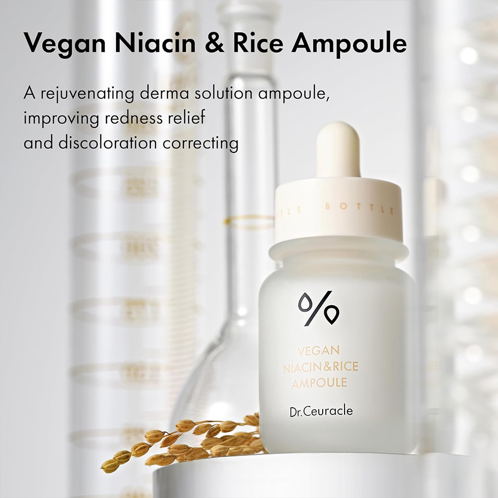 آمپول روشن کننده نیاسینامید و برنج دکتر سراکل Dr. Ceuracle Vegan Niacin & Rice Ampoule — تصویر ۶