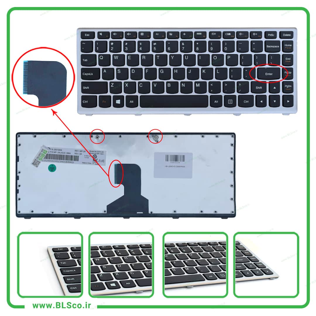 کیبورد لپ تاپ لنوو Lenovo IdeaPad Z400