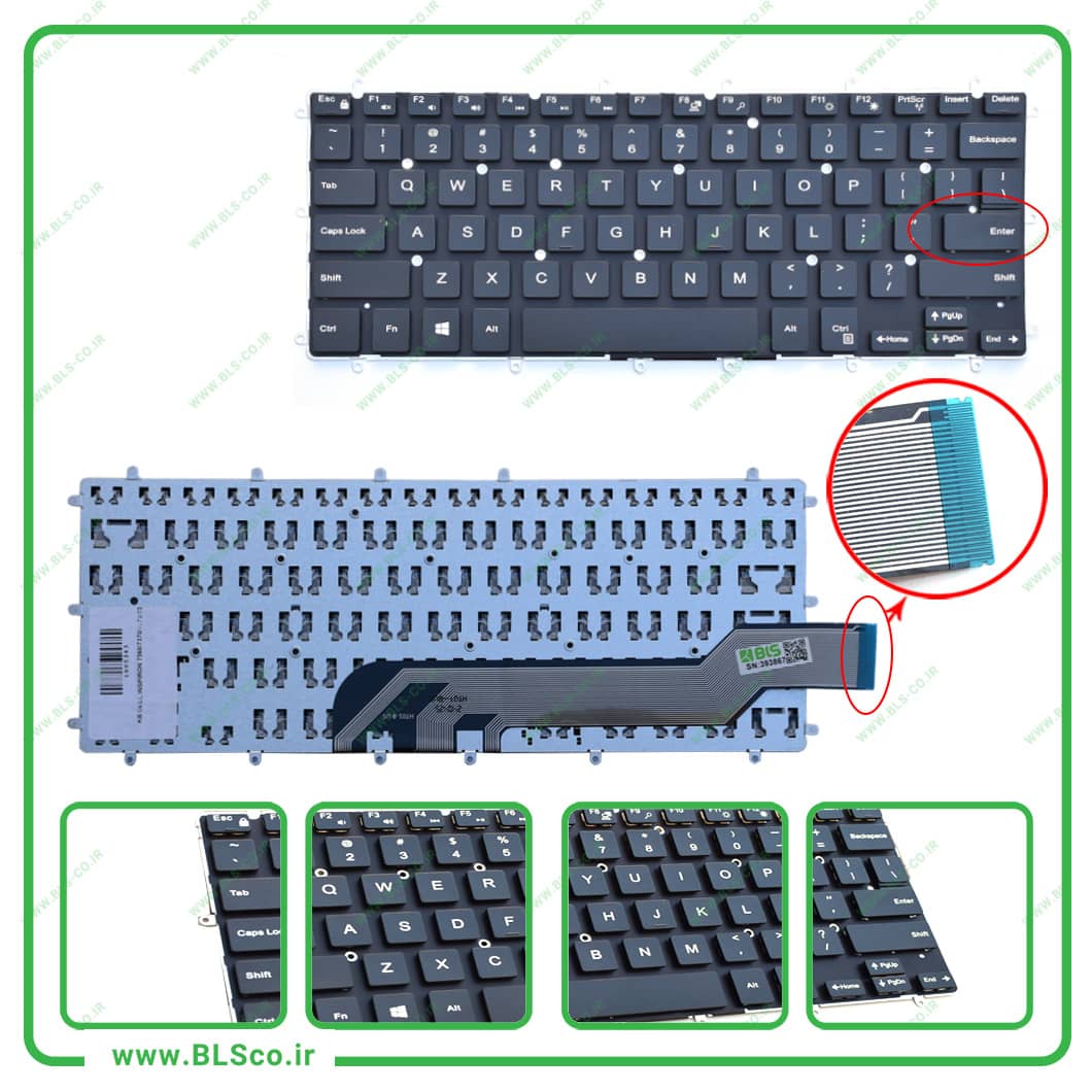 کیبورد لپ تاپ دل Dell Inspiron 7368 مشکی