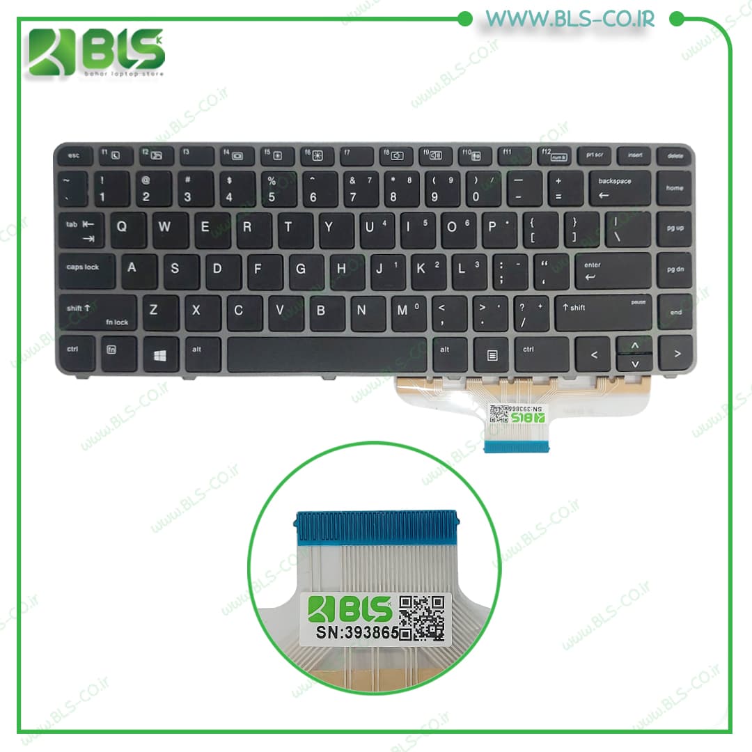 کیبورد لپ تاپ اچ پی HP EliteBook Folio 1040 G3 مشکی با فریم