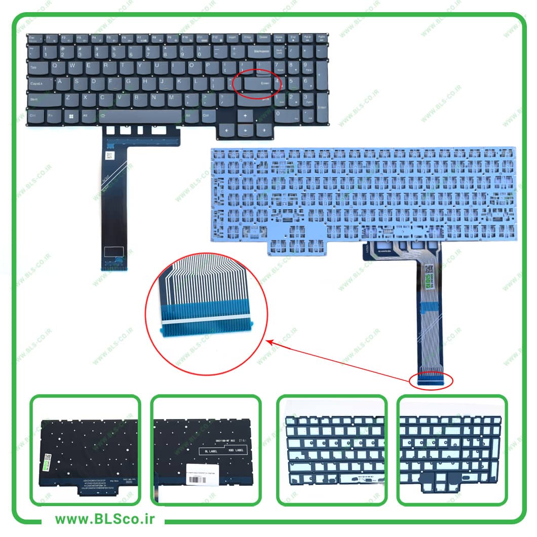 کیبورد لپ تاپ لنوو Lenovo Legion 5 Pro 16ARH7 بکلایت‌دار