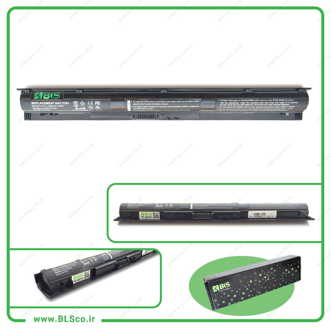 باتری لپ تاپ اچ پی 4سلولی HP Pavilion 14 15 KI04 — تصویر ۲