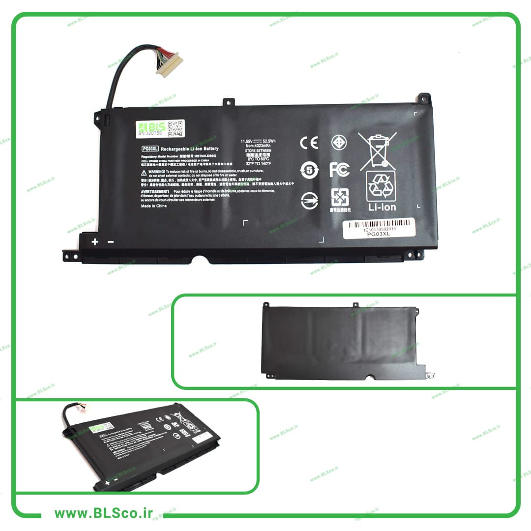 باتری لپ تاپ اچ پی HP Pavilion Gaming 15-DK PG03XL