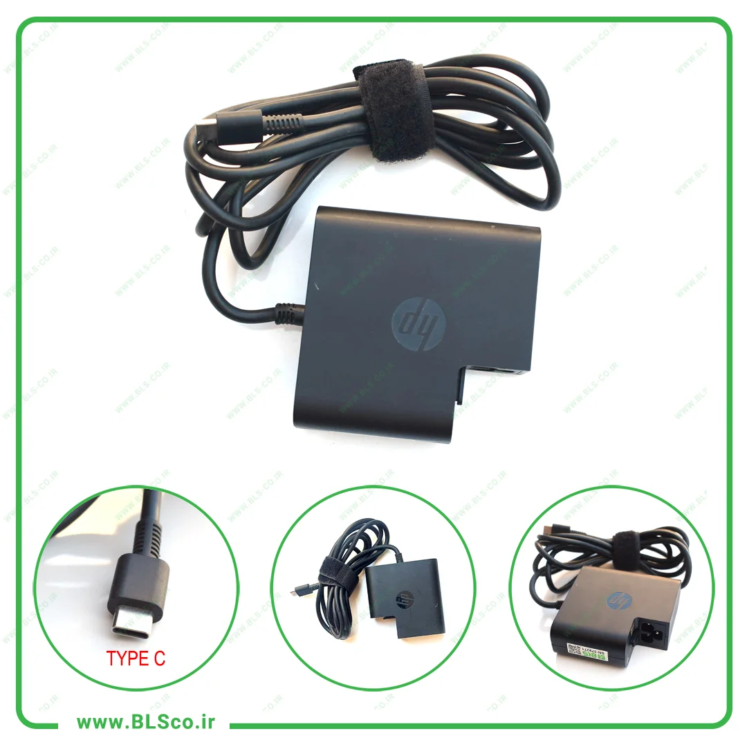 شارژر لپ تاپ اچ پی 20 ولت 3.25 آمپر مدل 65W Type-C (کارکرده)