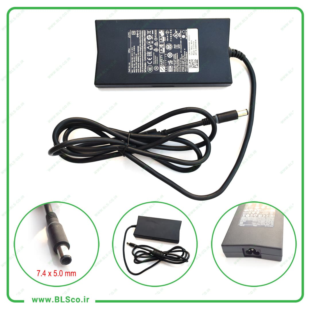 شارژر اورجینال لپ تاپ دل Dell Slim 19.5V 6.7A – سر 5.0 × 7.4 (کارکرده)