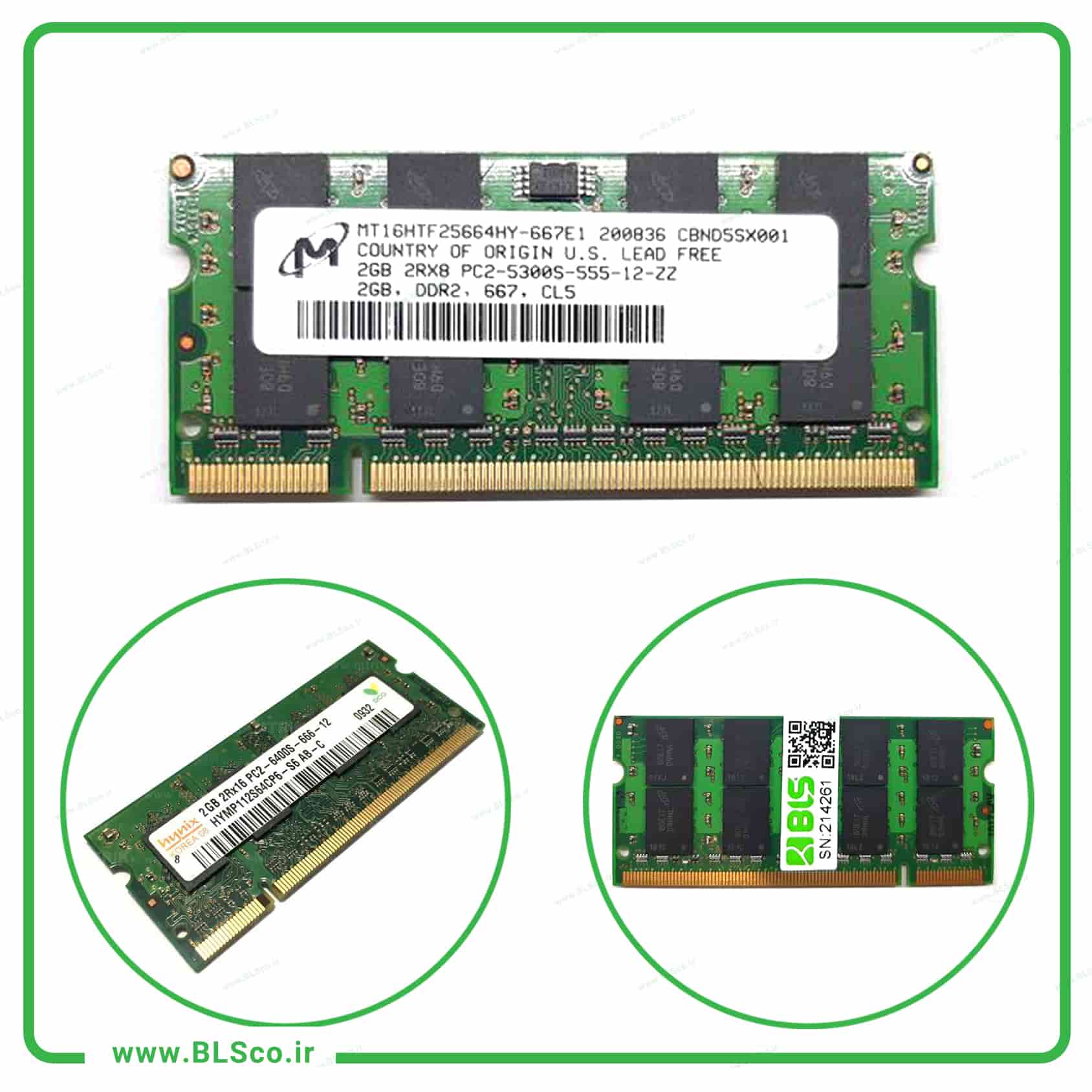 رم 2 گیگ PC2 6400 666 DDR2 برند کینگستون — تصویر ۲