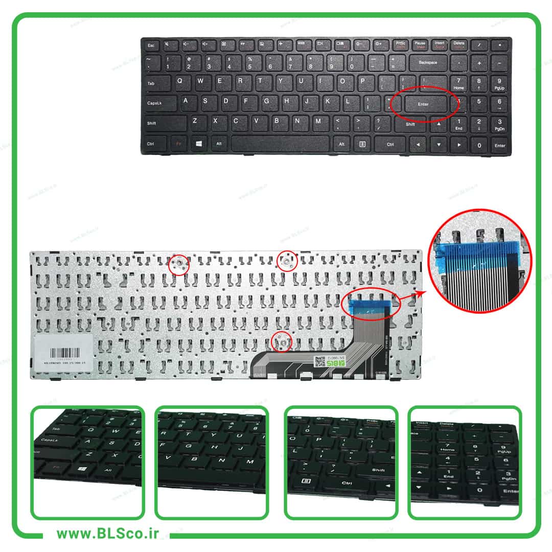 کیبورد لپ تاپ لنوو Lenovo Ideapad 300-15