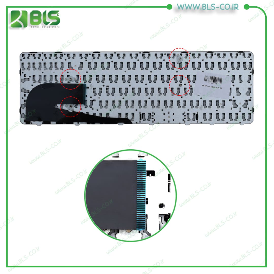 کیبورد لپ تاپ اچ پی 850 G3 مشکی اینتر کوچک با فریم — تصویر ۳