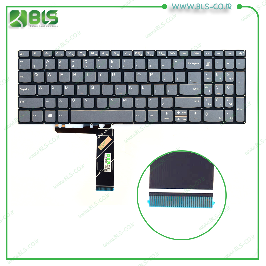 کیبورد لپ تاپ لنوو 15-Lenovo Ideapad 320 بکلایت‌ دار همراه با کلید پاور