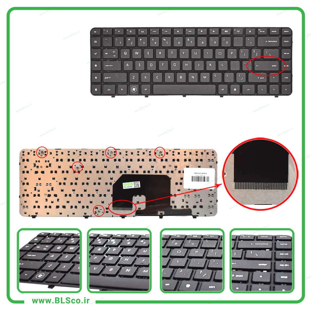 کیبورد لپ تاپ اچ پی HP Pavilion DV6-3000