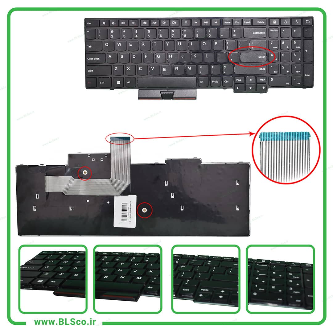 کیبورد لپ تاپ لنوو Lenovo Thinkpad E530 بدون موس