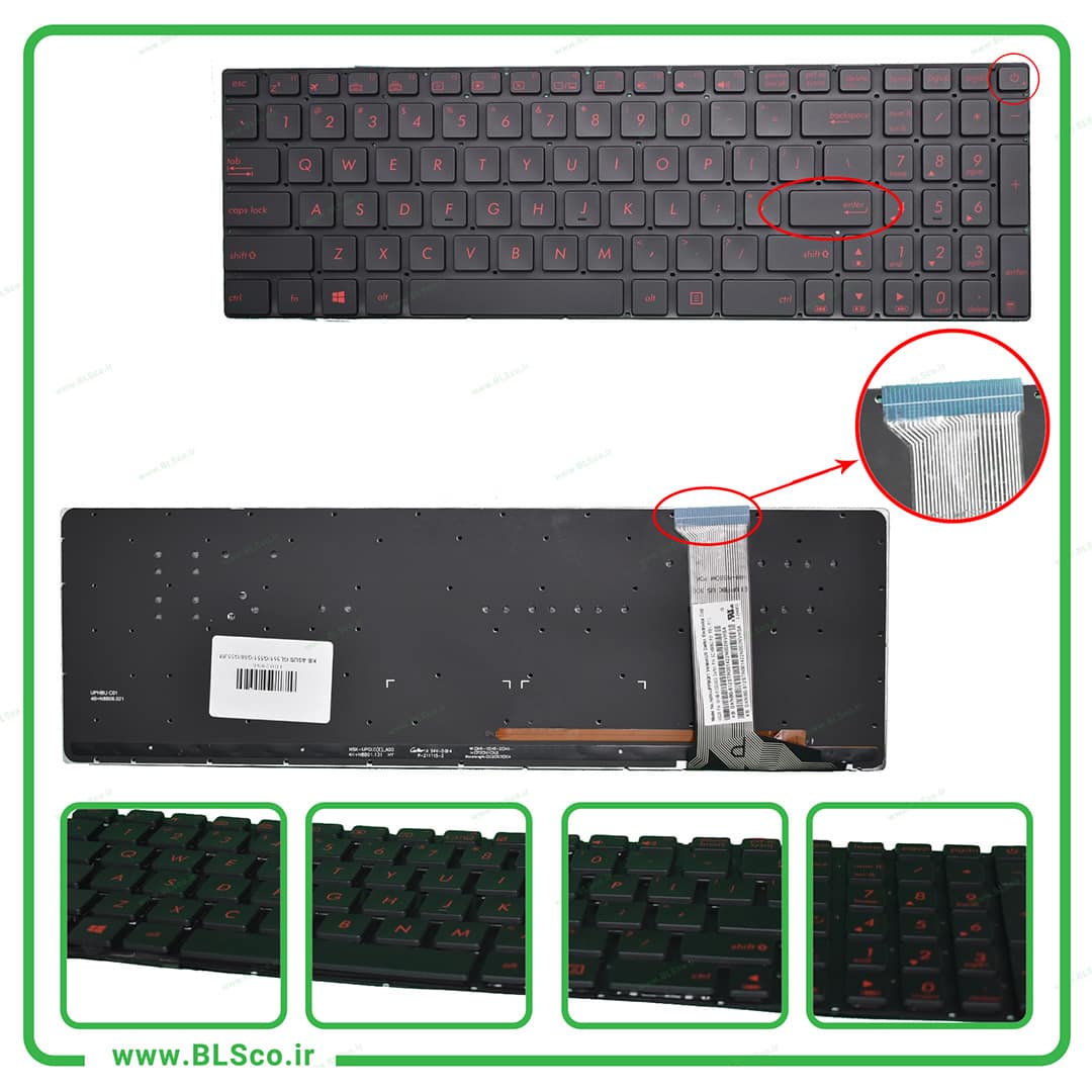 کیبورد لپ تاپ ایسوس Asus G551